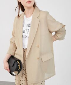 le.coeur blanc / ルクールブラン テーラードジャケット | リネンライクテーラードジャケット