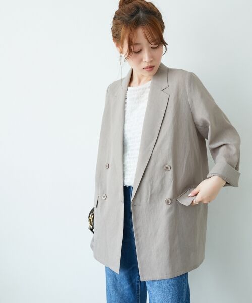 le.coeur blanc / ルクールブラン テーラードジャケット | リネンライクテーラードジャケット | 詳細11