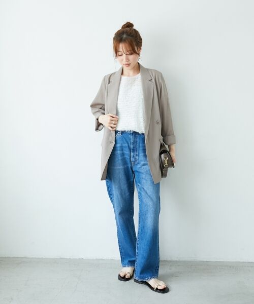 le.coeur blanc / ルクールブラン テーラードジャケット | リネンライクテーラードジャケット | 詳細14