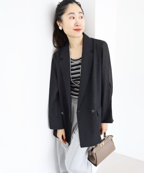 le.coeur blanc / ルクールブラン テーラードジャケット | リネンライクテーラードジャケット | 詳細2