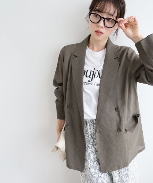le.coeur blanc / ルクールブラン テーラードジャケット | リネンライクテーラードジャケット | 詳細24