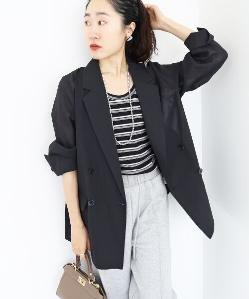 le.coeur blanc / ルクールブラン テーラードジャケット | リネンライクテーラードジャケット | 詳細3