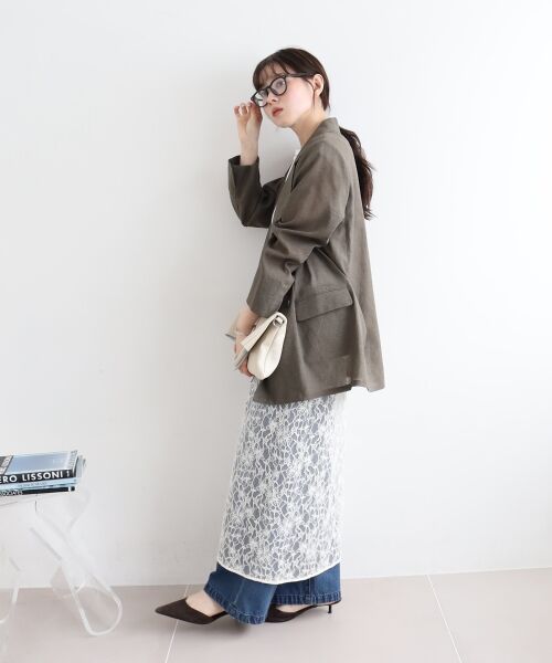 セール】 リネンライクテーラードジャケット （テーラード