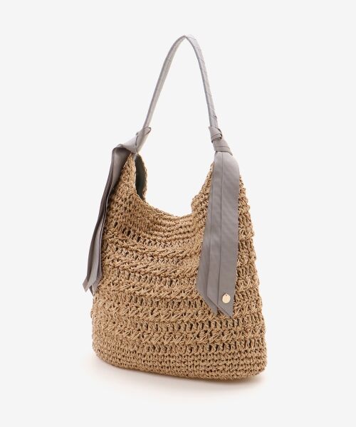 le.coeur blanc / ルクールブラン かごバック | グログランテープ柄編みペーパーバッグ | 詳細1