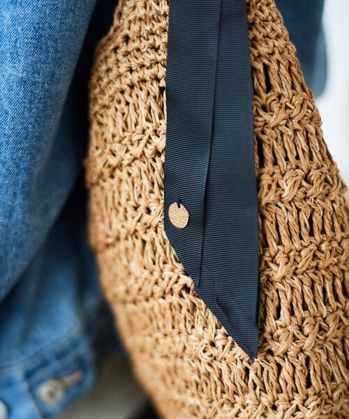 le.coeur blanc / ルクールブラン かごバック | グログランテープ柄編みペーパーバッグ | 詳細15