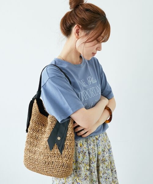 le.coeur blanc / ルクールブラン かごバック | グログランテープ柄編みペーパーバッグ | 詳細7