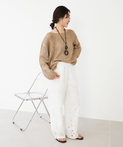 le.coeur blanc / ルクールブラン ニット・セーター | TORRAZZO DONNAスパンコールニット | 詳細10