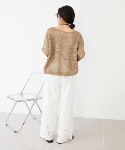 le.coeur blanc / ルクールブラン ニット・セーター | TORRAZZO DONNAスパンコールニット | 詳細11