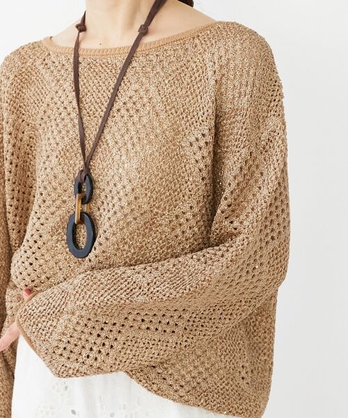 le.coeur blanc / ルクールブラン ニット・セーター | TORRAZZO DONNAスパンコールニット | 詳細5