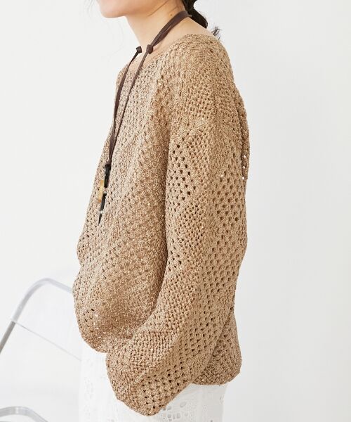 le.coeur blanc / ルクールブラン ニット・セーター | TORRAZZO DONNAスパンコールニット | 詳細7