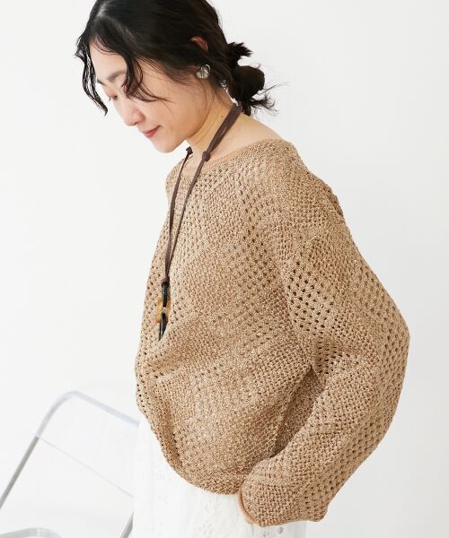 le.coeur blanc / ルクールブラン ニット・セーター | TORRAZZO DONNAスパンコールニット | 詳細8