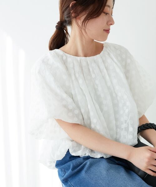 le.coeur blanc / ルクールブラン シャツ・ブラウス | 《手洗い可能》TORRAZZO DONNA ドットバルーンブラウス | 詳細15