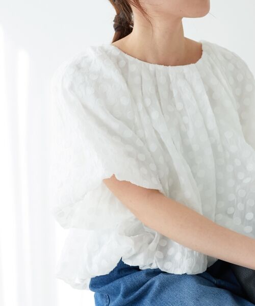 le.coeur blanc / ルクールブラン シャツ・ブラウス | 《手洗い可能》TORRAZZO DONNA ドットバルーンブラウス | 詳細16