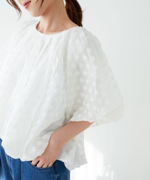 le.coeur blanc / ルクールブラン シャツ・ブラウス | 《手洗い可能》TORRAZZO DONNA ドットバルーンブラウス | 詳細18