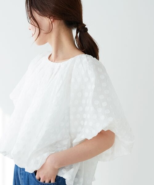 le.coeur blanc / ルクールブラン シャツ・ブラウス | 《手洗い可能》TORRAZZO DONNA ドットバルーンブラウス | 詳細19