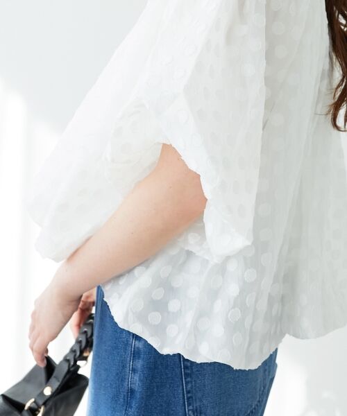 le.coeur blanc / ルクールブラン シャツ・ブラウス | 《手洗い可能》TORRAZZO DONNA ドットバルーンブラウス | 詳細20