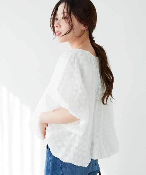 le.coeur blanc / ルクールブラン シャツ・ブラウス | 《手洗い可能》TORRAZZO DONNA ドットバルーンブラウス | 詳細21
