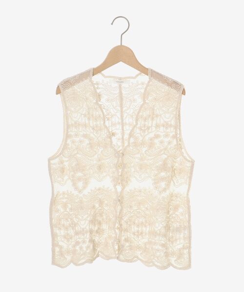 le.coeur blanc / ルクールブラン ベスト | 《手洗い可能》TORRAZZO DONNAメッシュレースベスト | 詳細1