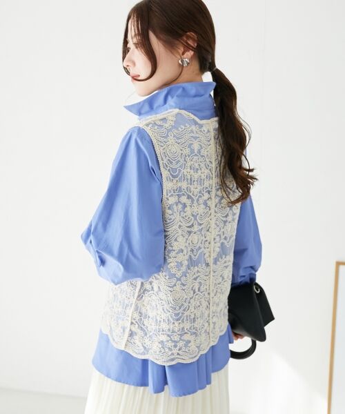 le.coeur blanc / ルクールブラン ベスト | 《手洗い可能》TORRAZZO DONNAメッシュレースベスト | 詳細13