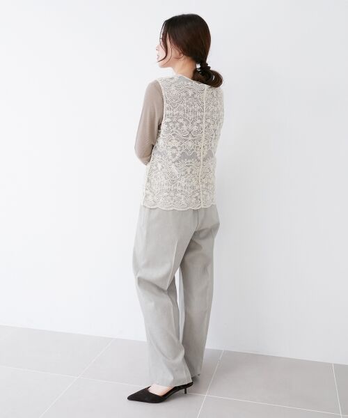 le.coeur blanc / ルクールブラン ベスト | 《手洗い可能》TORRAZZO DONNAメッシュレースベスト | 詳細22