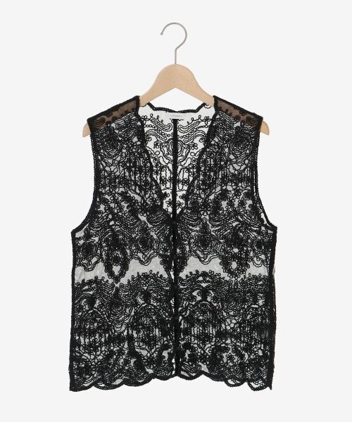 TORRAZZO DONNA フラワーチュールパターンベスト TORRAZZO DONNA]チュールフラワージレ | KOBUNSHA SELECT SHOP