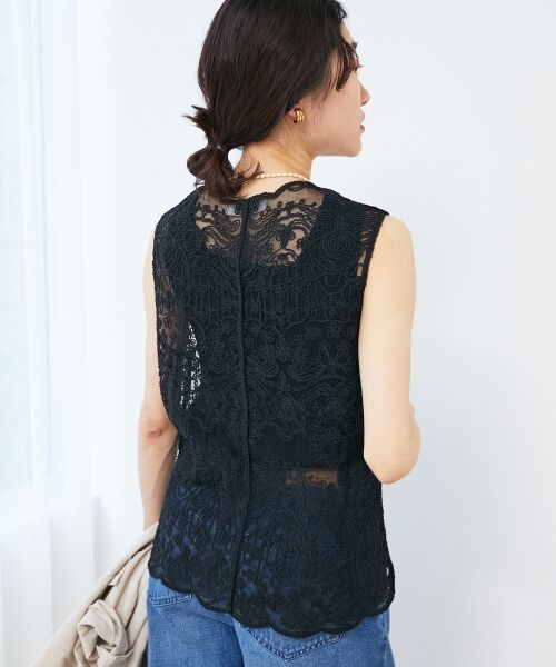 le.coeur blanc / ルクールブラン ベスト | 《手洗い可能》TORRAZZO DONNAメッシュレースベスト | 詳細28