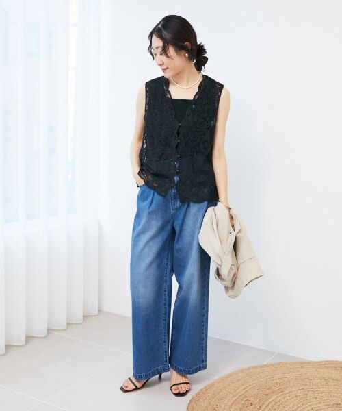 le.coeur blanc / ルクールブラン ベスト | 《手洗い可能》TORRAZZO DONNAメッシュレースベスト | 詳細29