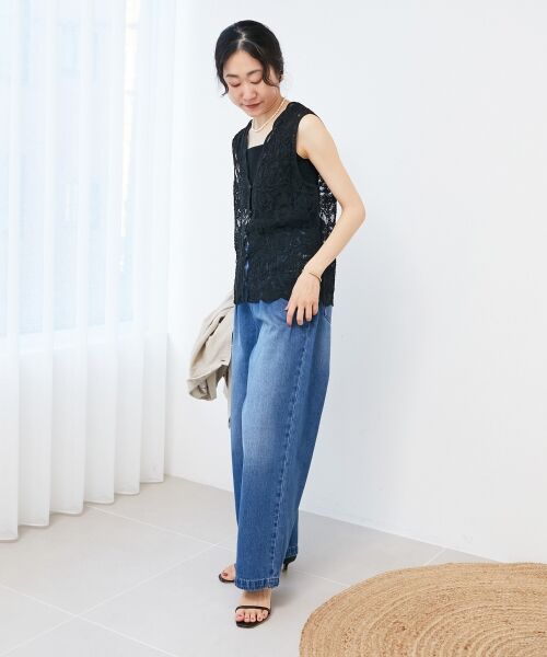 le.coeur blanc / ルクールブラン ベスト | 《手洗い可能》TORRAZZO DONNAメッシュレースベスト | 詳細30