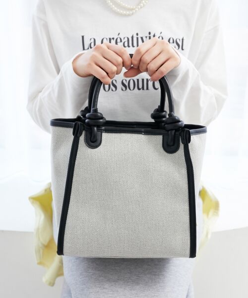 le.coeur blanc / ルクールブラン トートバッグ | ノットハンドルエルガリートート | 詳細9