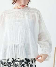 le.coeur blanc / ルクールブラン シャツ・ブラウス | 《手洗い可能》Fanakaリバーレースブラウス