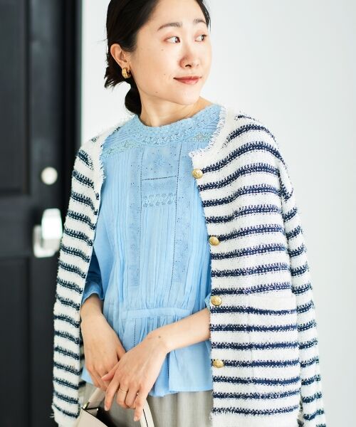 le.coeur blanc / ルクールブラン シャツ・ブラウス | 《手洗い可能》Fanakaリバーレースブラウス | 詳細15