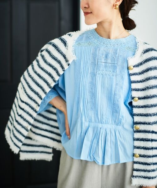 le.coeur blanc / ルクールブラン シャツ・ブラウス | 《手洗い可能》Fanakaリバーレースブラウス | 詳細17