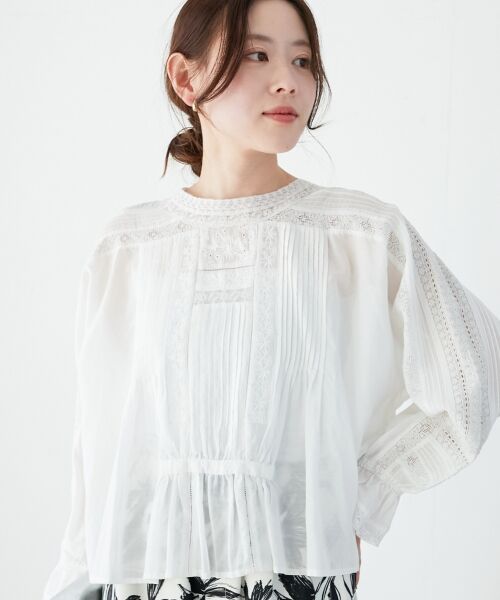le.coeur blanc / ルクールブラン シャツ・ブラウス | 《手洗い可能》Fanakaリバーレースブラウス | 詳細23