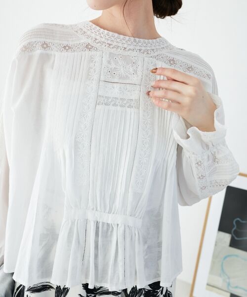 le.coeur blanc / ルクールブラン シャツ・ブラウス | 《手洗い可能》Fanakaリバーレースブラウス | 詳細25