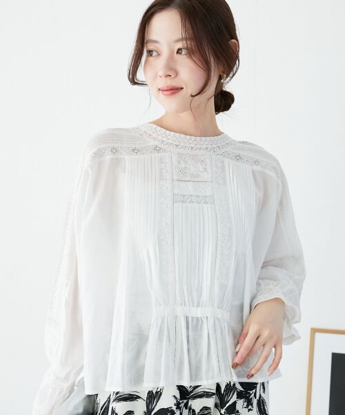 le.coeur blanc / ルクールブラン シャツ・ブラウス | 《手洗い可能》Fanakaリバーレースブラウス | 詳細27