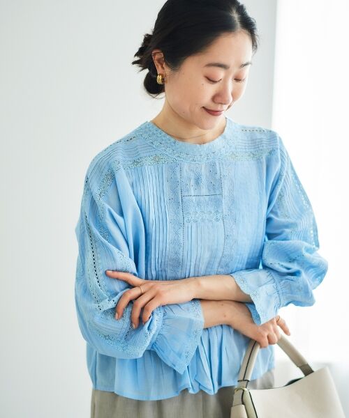 le.coeur blanc / ルクールブラン シャツ・ブラウス | 《手洗い可能》Fanakaリバーレースブラウス | 詳細3