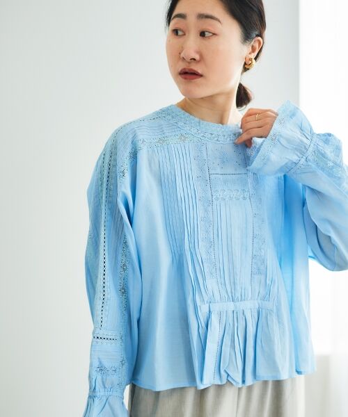 le.coeur blanc / ルクールブラン シャツ・ブラウス | 《手洗い可能》Fanakaリバーレースブラウス | 詳細4