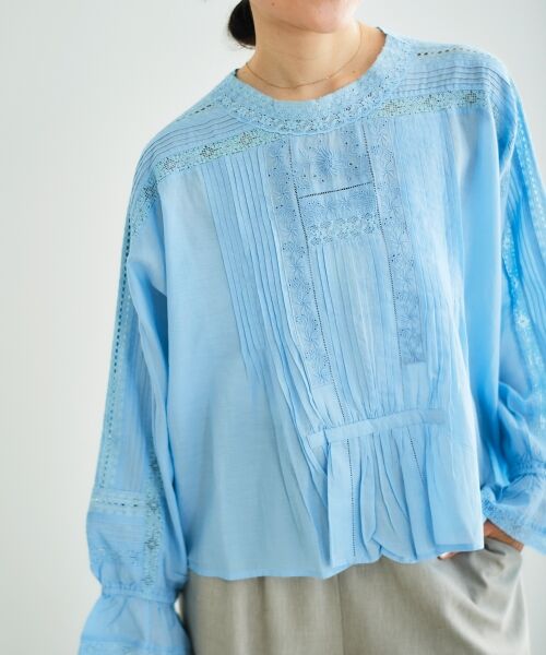 le.coeur blanc / ルクールブラン シャツ・ブラウス | 《手洗い可能》Fanakaリバーレースブラウス | 詳細7