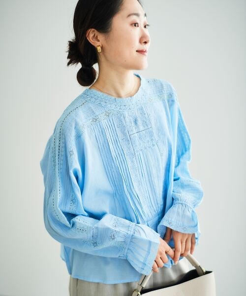 【24SS極美品】BEARDSLEY リバーレースヨークブラウス　ブラック BEARDSLEY（ビアズリー）の「リバーレースヨークブラウス