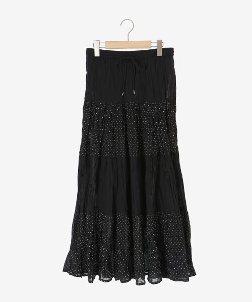 le.coeur blanc / ルクールブラン ロング・マキシ丈スカート | 《手洗い可能》Fanakaドット切替スカート | 詳細1
