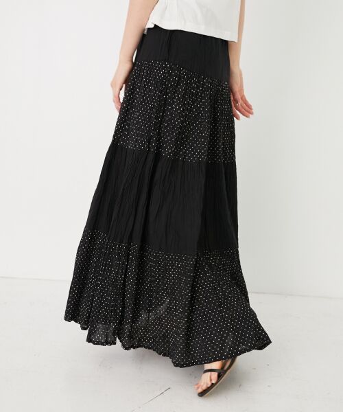 le.coeur blanc / ルクールブラン ロング・マキシ丈スカート | 《手洗い可能》Fanakaドット切替スカート | 詳細19