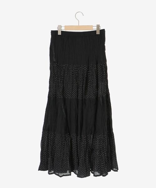 le.coeur blanc / ルクールブラン ロング・マキシ丈スカート | 《手洗い可能》Fanakaドット切替スカート | 詳細20