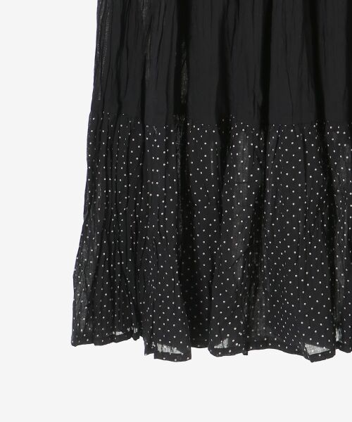 le.coeur blanc / ルクールブラン ロング・マキシ丈スカート | 《手洗い可能》Fanakaドット切替スカート | 詳細23