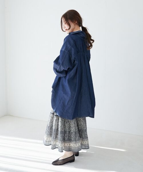 le.coeur blanc / ルクールブラン ロング・マキシ丈スカート | Fanakaパイピングフラワー柄スカート | 詳細16