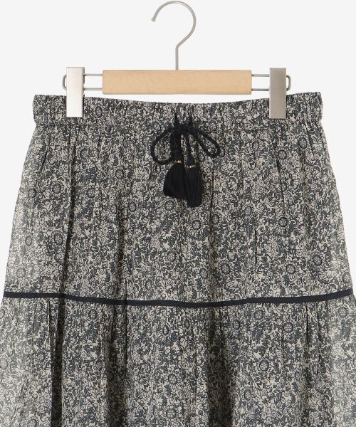 le.coeur blanc / ルクールブラン ロング・マキシ丈スカート | Fanakaパイピングフラワー柄スカート | 詳細20