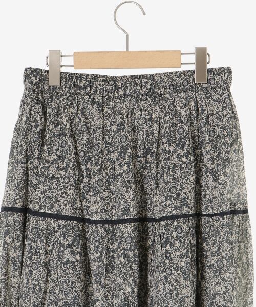 le.coeur blanc / ルクールブラン ロング・マキシ丈スカート | Fanakaパイピングフラワー柄スカート | 詳細21