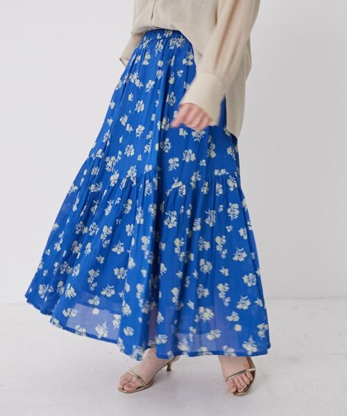 le.coeur blanc / ルクールブラン ロング・マキシ丈スカート | 《手洗い可能》Fanakaレトロフラワースカート | 詳細11