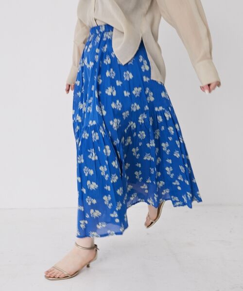 le.coeur blanc / ルクールブラン ロング・マキシ丈スカート | 《手洗い可能》Fanakaレトロフラワースカート | 詳細12