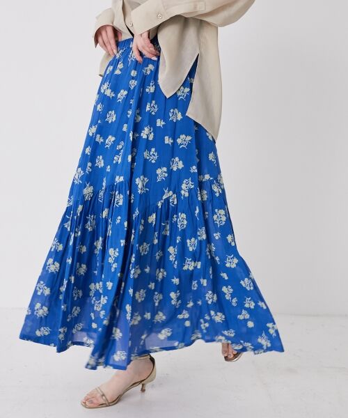 le.coeur blanc / ルクールブラン ロング・マキシ丈スカート | 《手洗い可能》Fanakaレトロフラワースカート | 詳細13