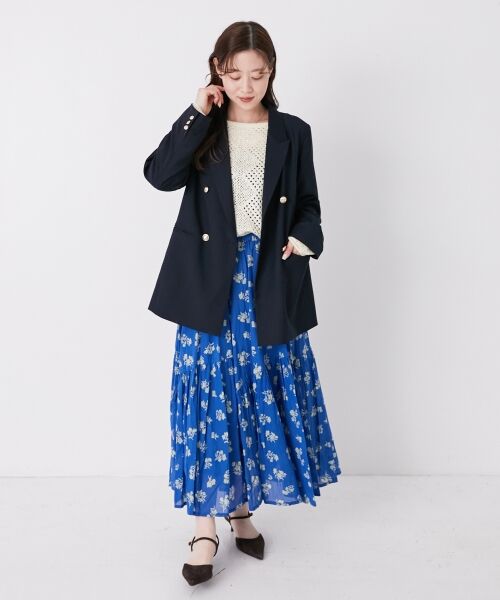 le.coeur blanc / ルクールブラン ロング・マキシ丈スカート | 《手洗い可能》Fanakaレトロフラワースカート | 詳細14